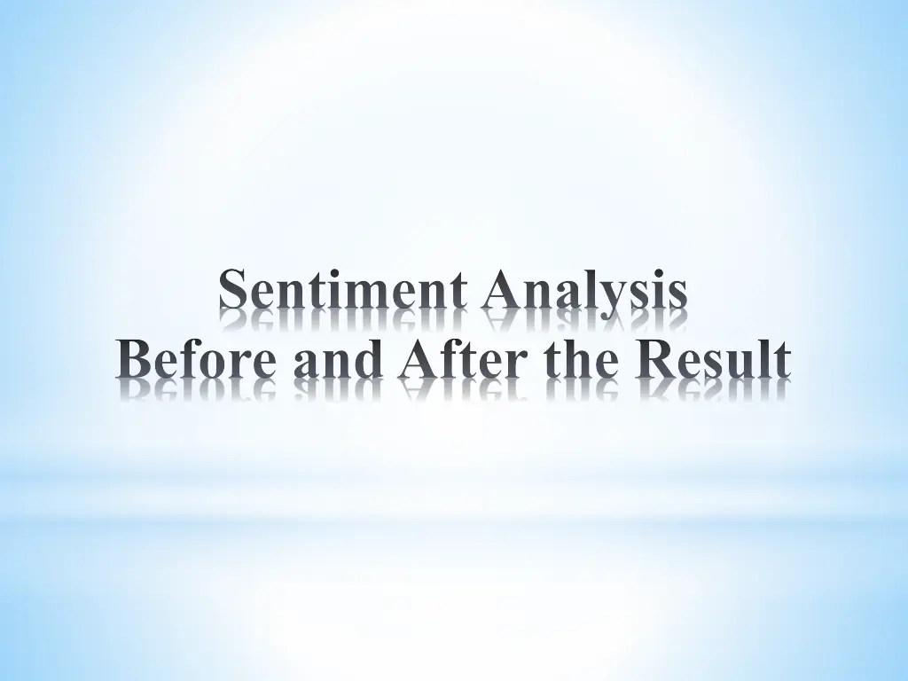 sentiment analysis before and after the result