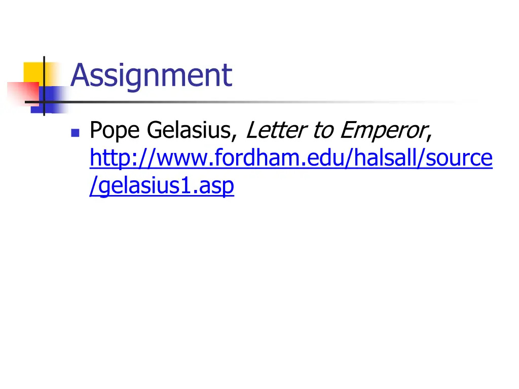 assignment