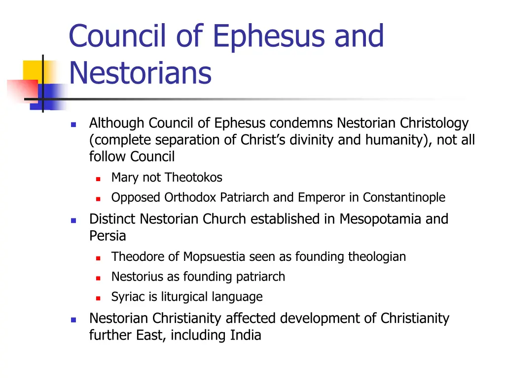 council of ephesus and nestorians