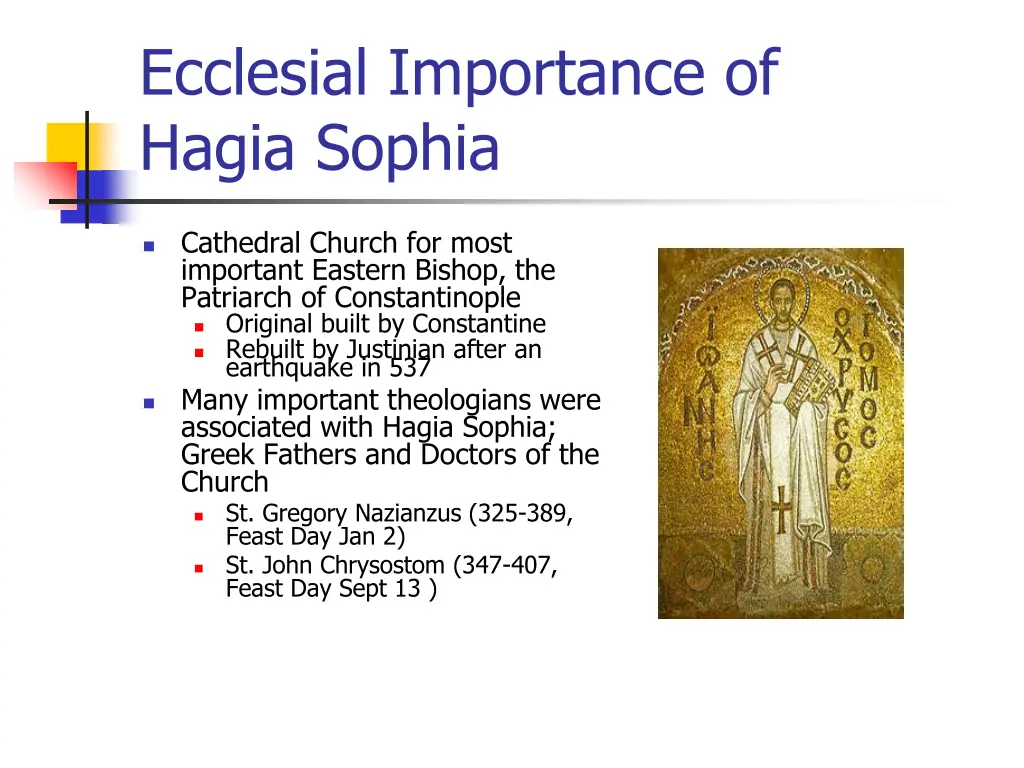 ecclesial importance of hagia sophia