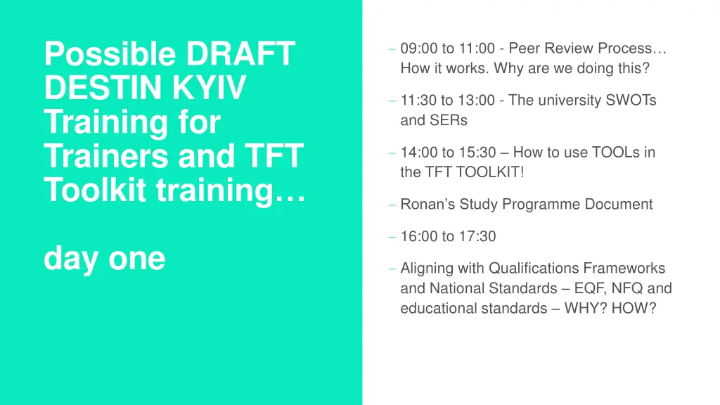 possible draft destin kyiv training for trainers