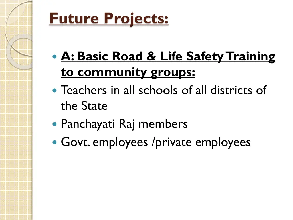 future projects