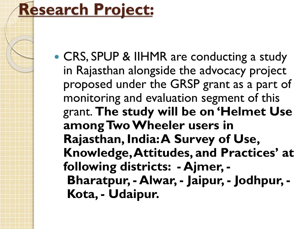 research project