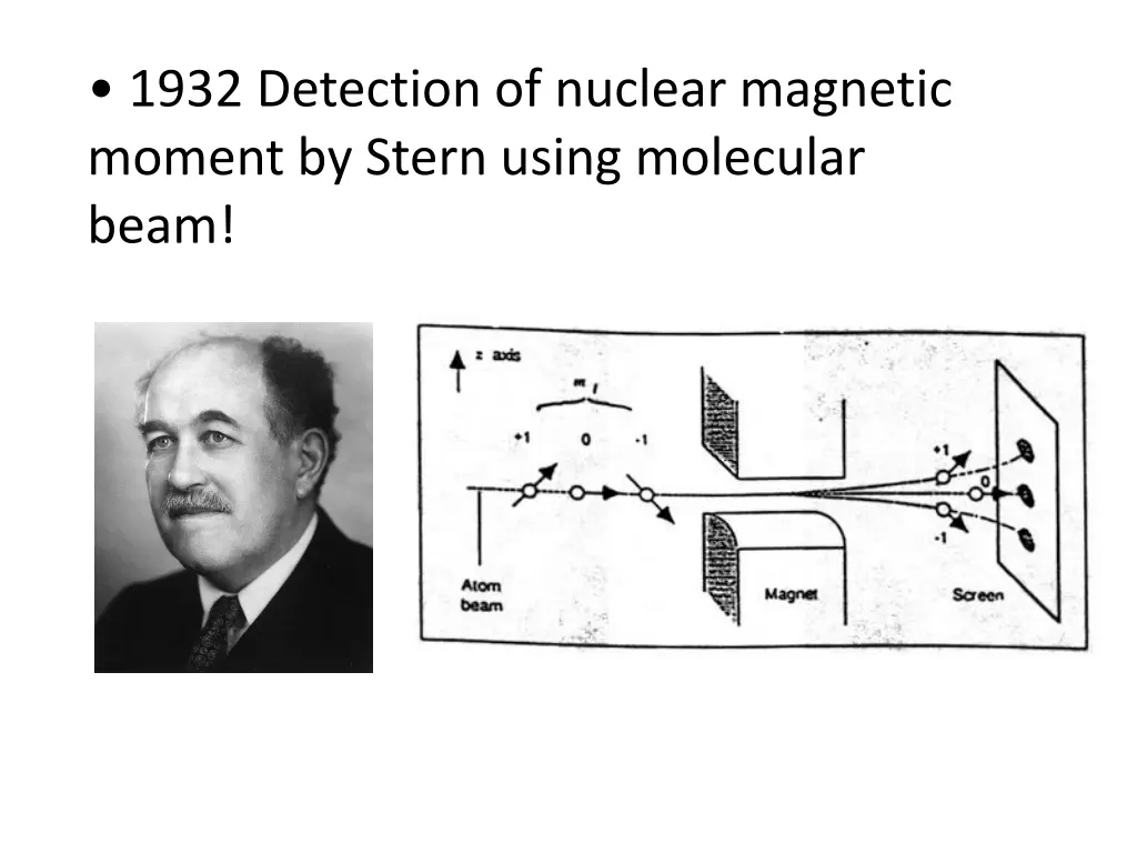 1932 detection of nuclear magnetic moment