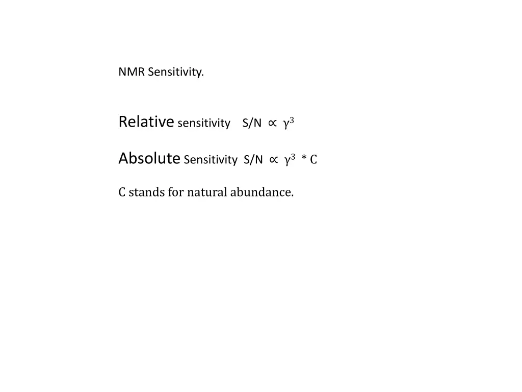 nmr sensitivity