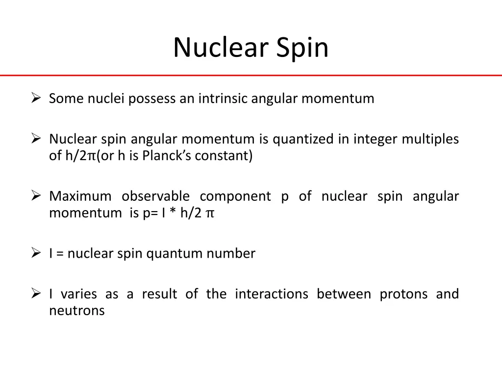 nuclear spin
