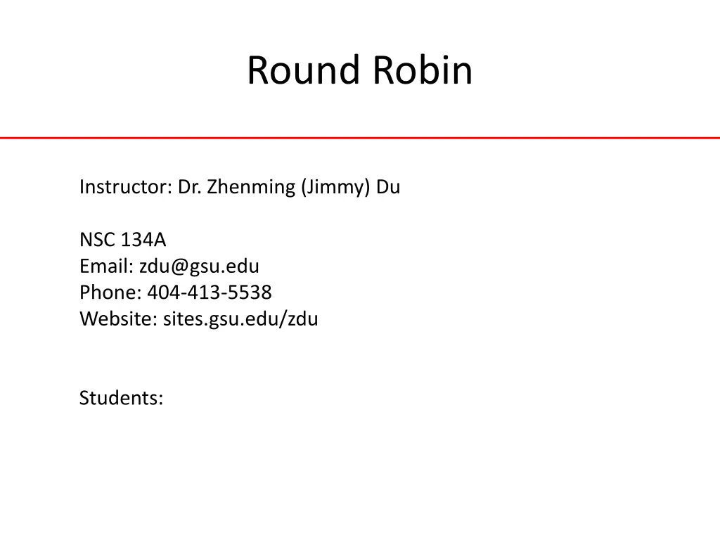 round robin