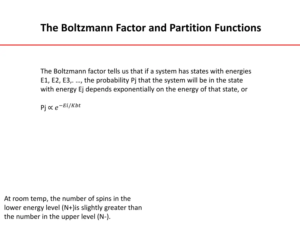 the boltzmann factor and partition functions