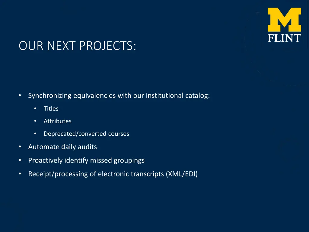our next projects