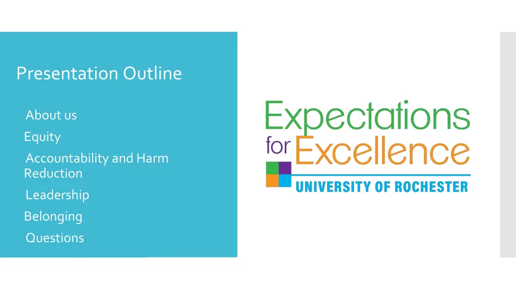 presentation outline