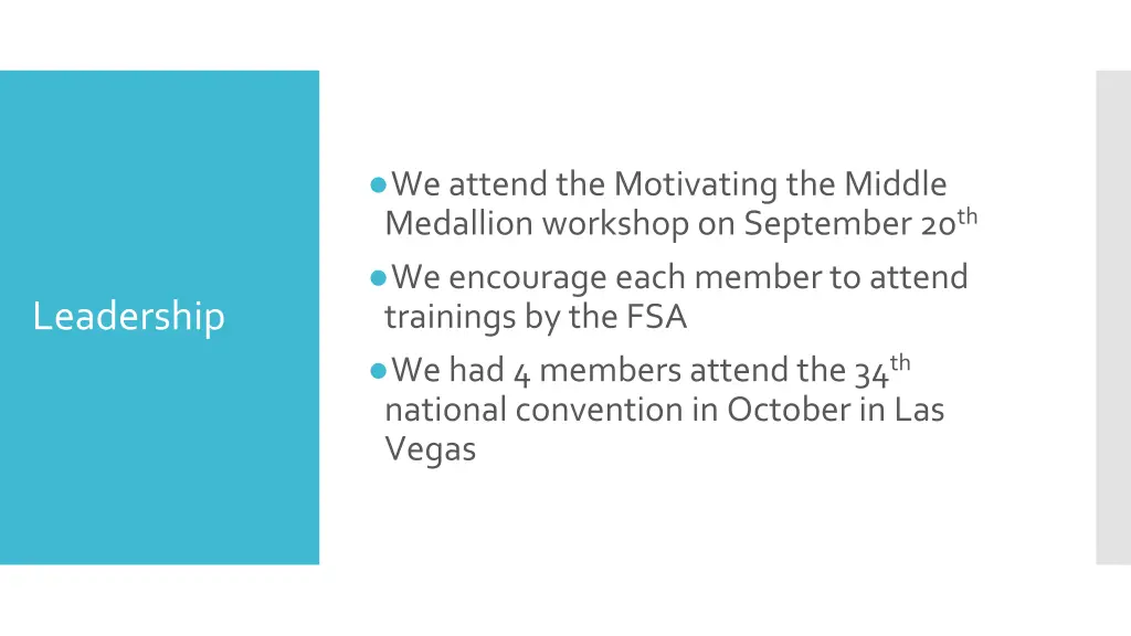 we attend the motivating the middle medallion