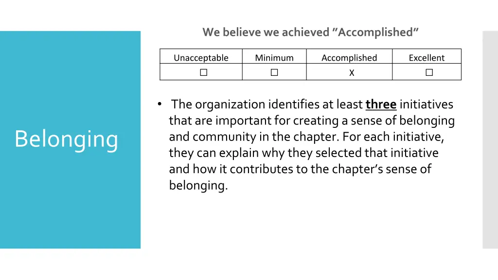 we believe we achieved accomplished 2