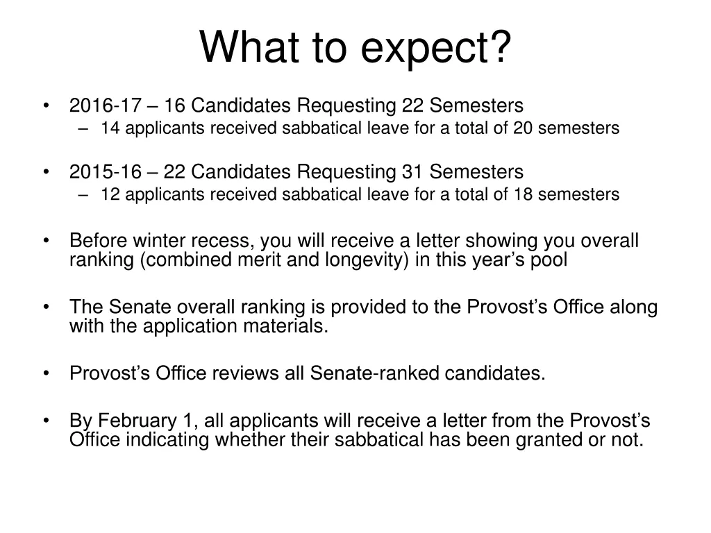 what to expect