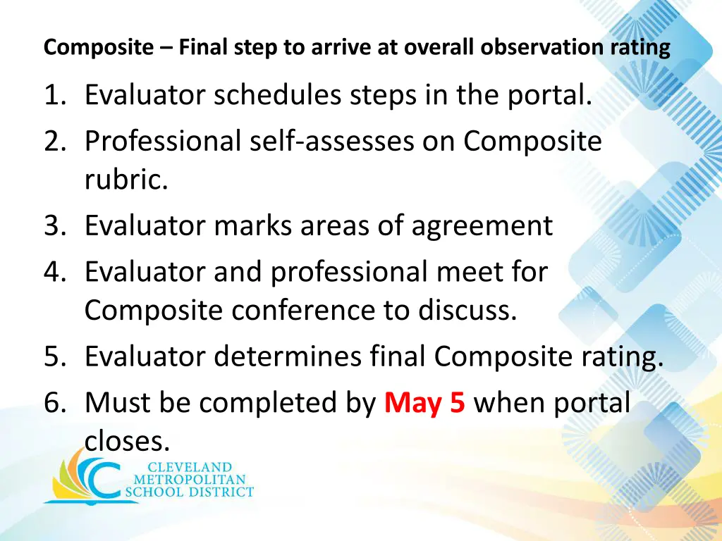 composite final step to arrive at overall