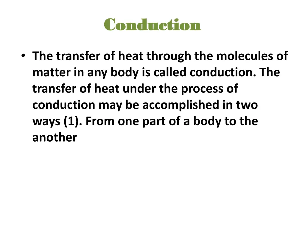 conduction conduction