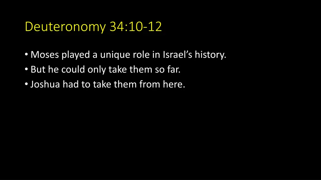deuteronomy 34 10 12 1