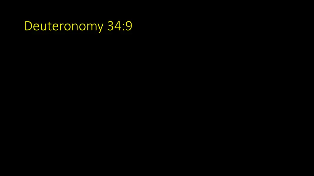 deuteronomy 34 9