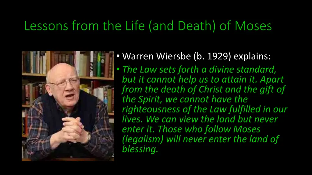 lessons from the life and death of moses 3