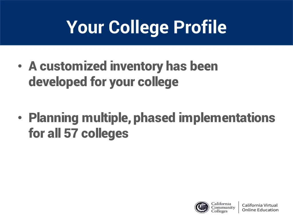 your college profile