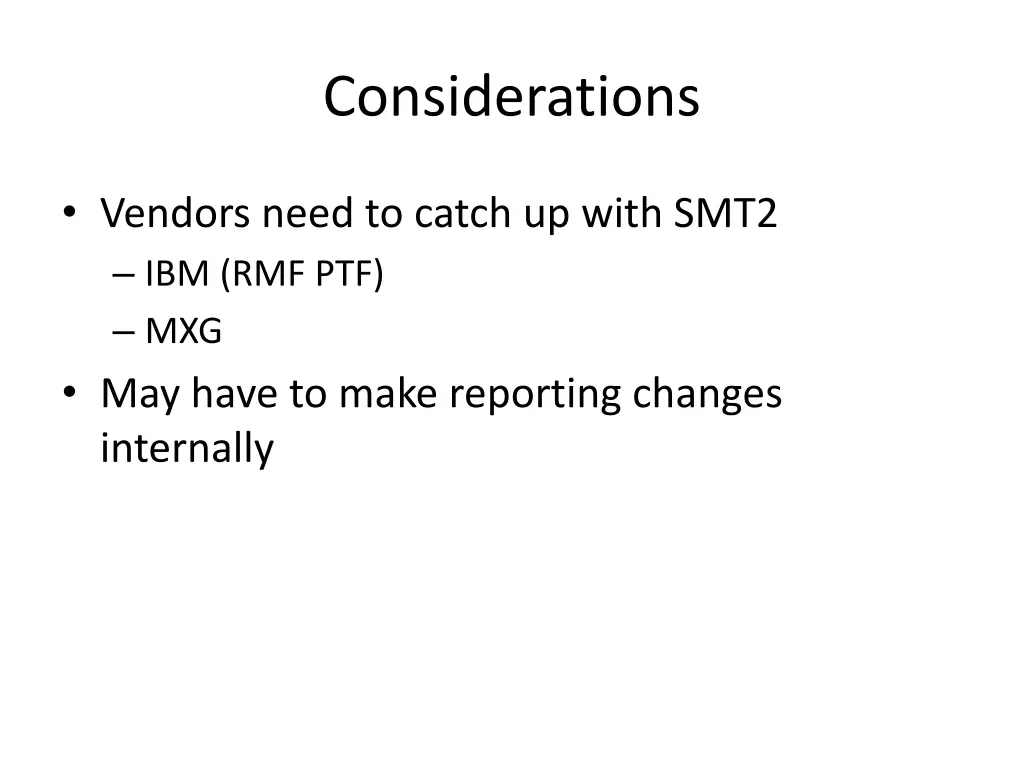 considerations