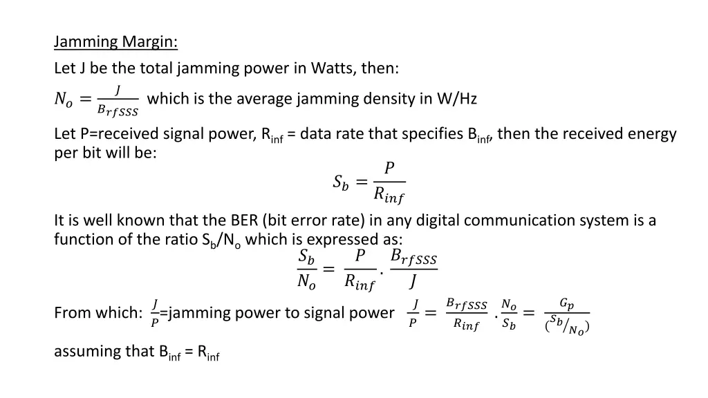 jamming margin