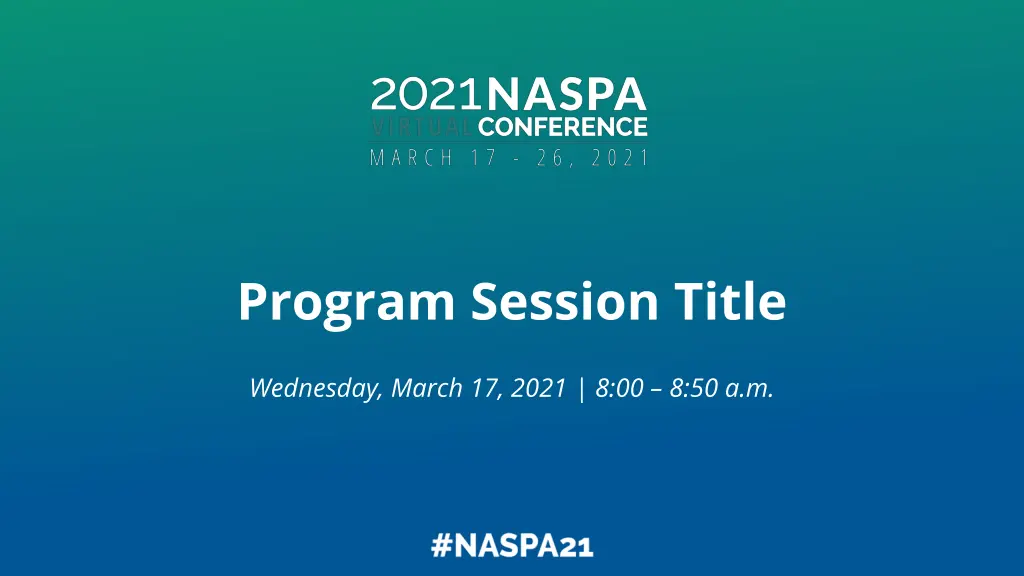 program session title