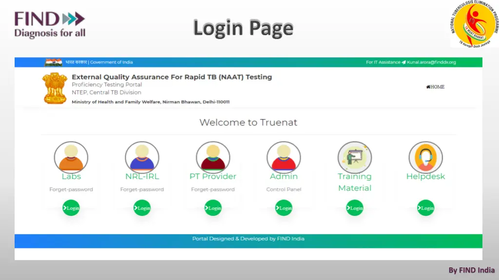 login page