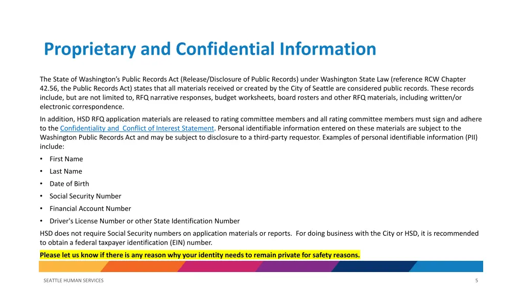 proprietary and confidential information