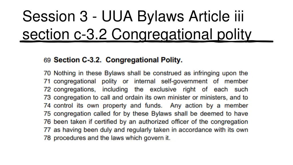 session 3 uua bylaws article iii section