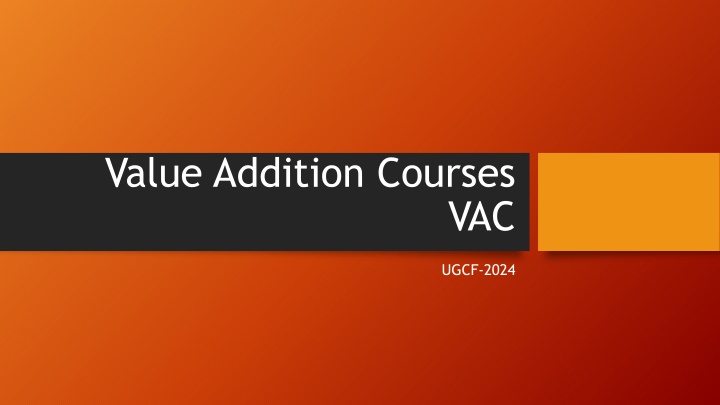 value addition courses