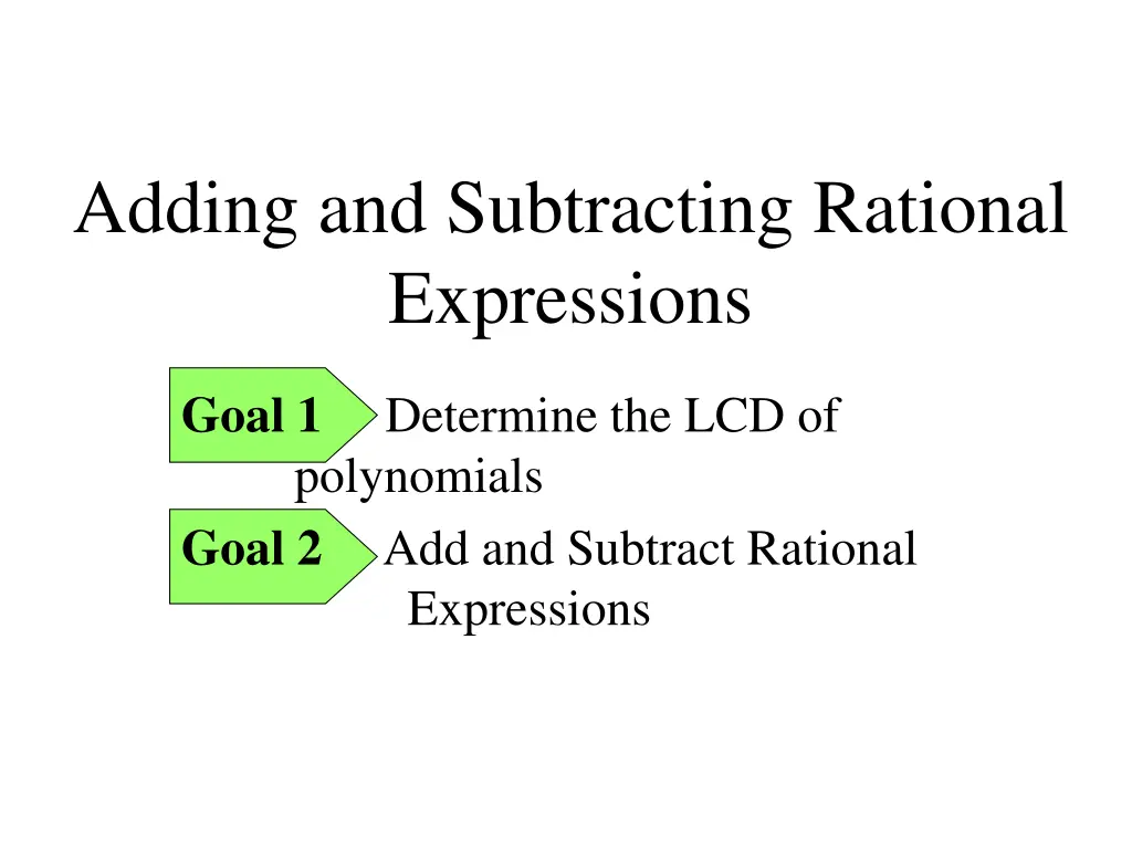 adding and subtracting rational expressions