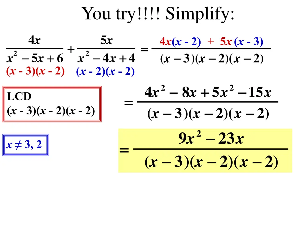 you try simplify 1