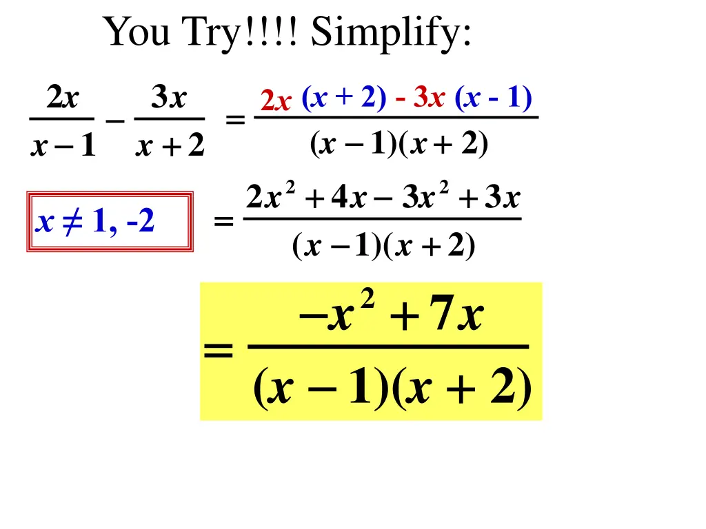 you try simplify