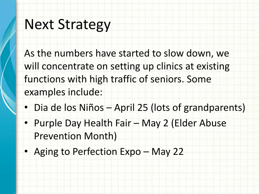 next strategy