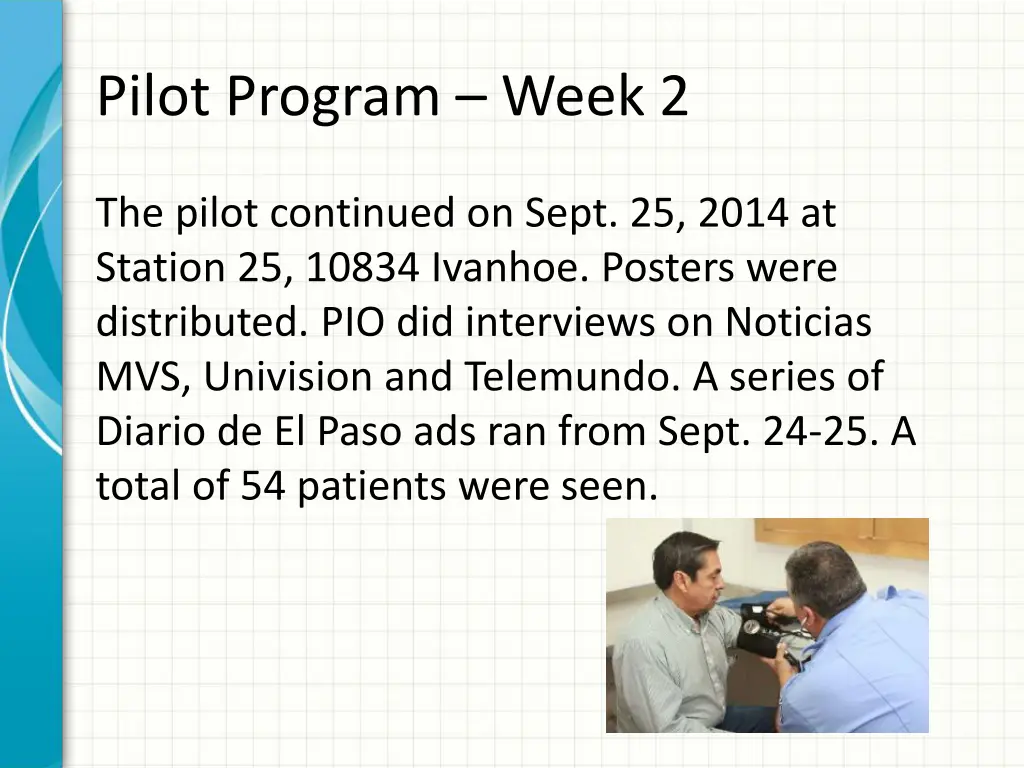 pilot program week 2