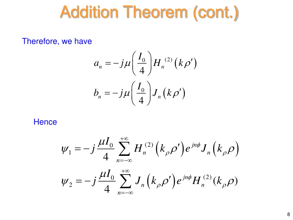 addition theorem cont 5
