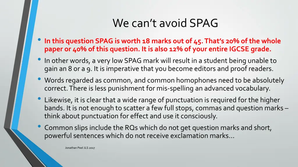 we can t avoid spag