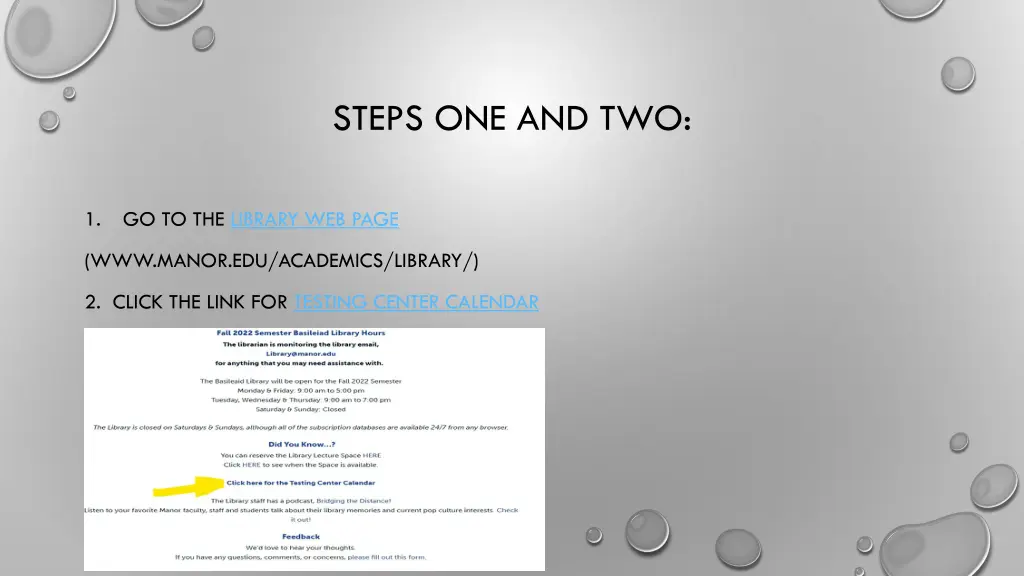steps one and two