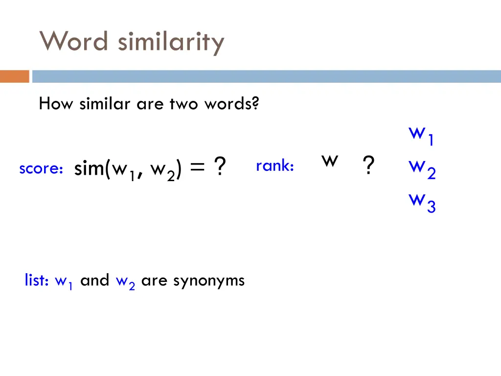 word similarity
