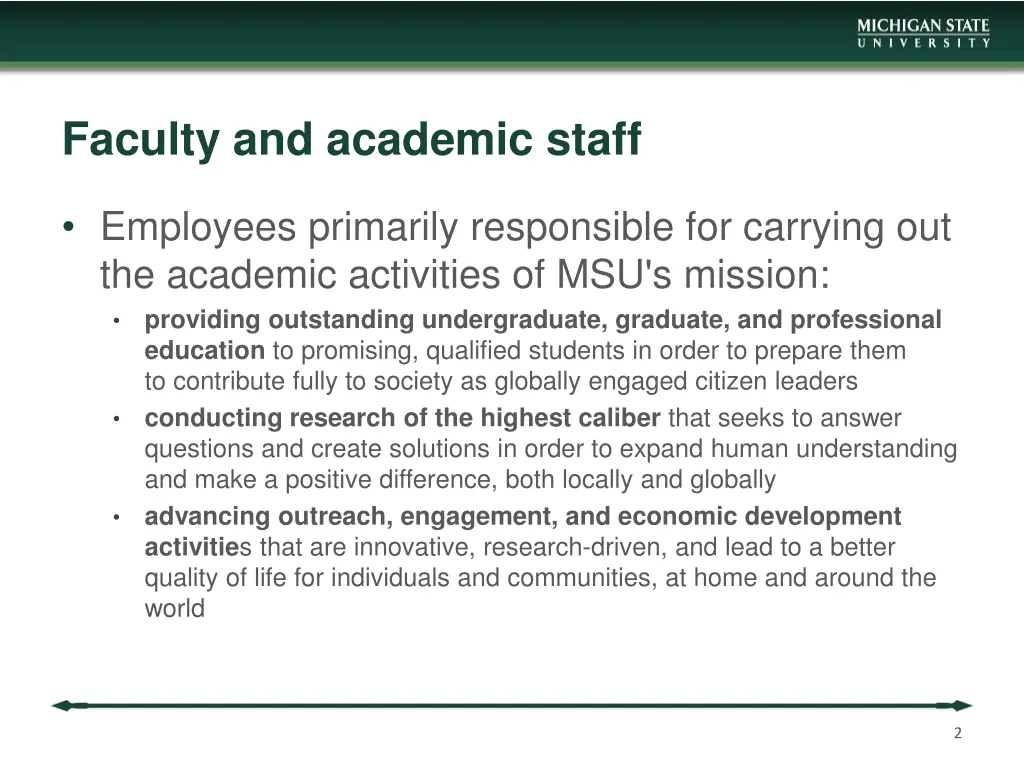 faculty and academic staff