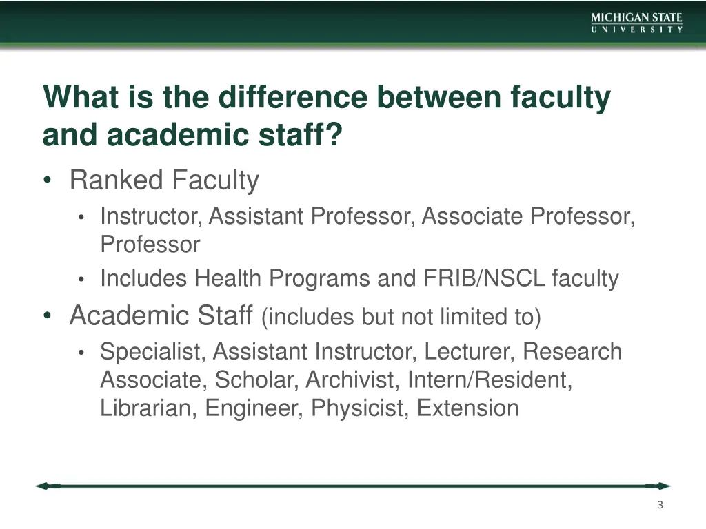 what is the difference between faculty