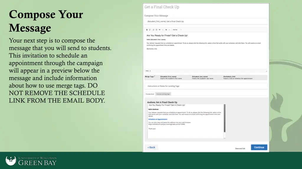 compose your message your next step is to compose