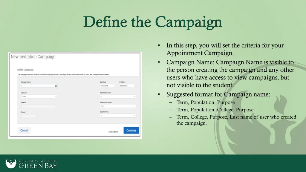 define the campaign