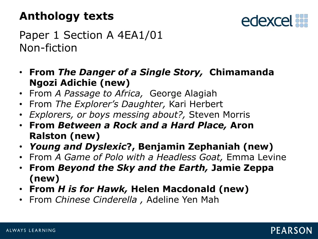 anthology texts