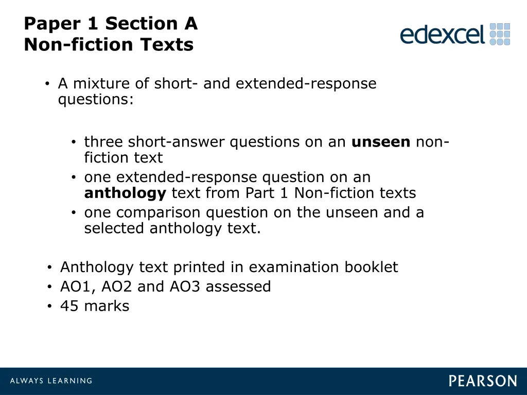 paper 1 section a non fiction texts