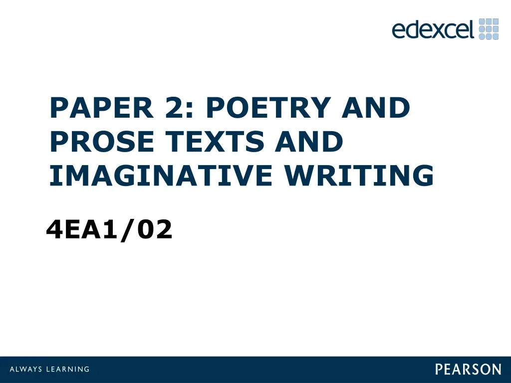 paper 2 poetry and prose texts and imaginative