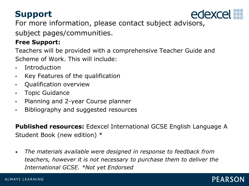 support for more information please contact