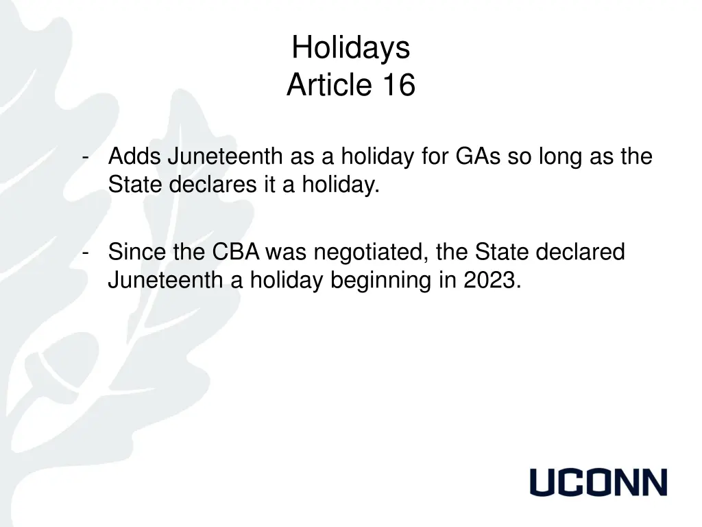 holidays article 16