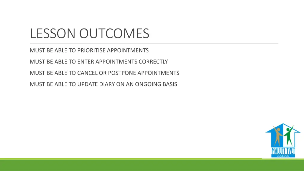 lesson outcomes