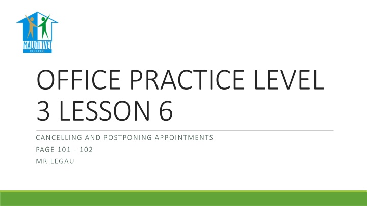 office practice level 3 lesson 6